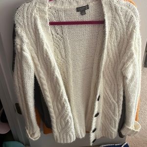 Francescas White Cardigan Size Small
